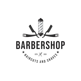 Premium Vector Barbershop Logo Design Premium Vector Barbershop Logo Design
