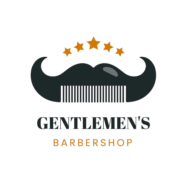 Free vector barbershop logo template design