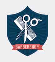 Free vector barbershop logotype