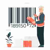 Free vector barcode concept illustration