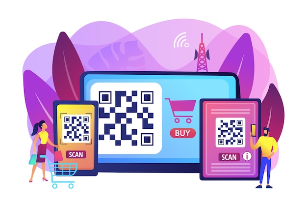 Barcode reading app illustration