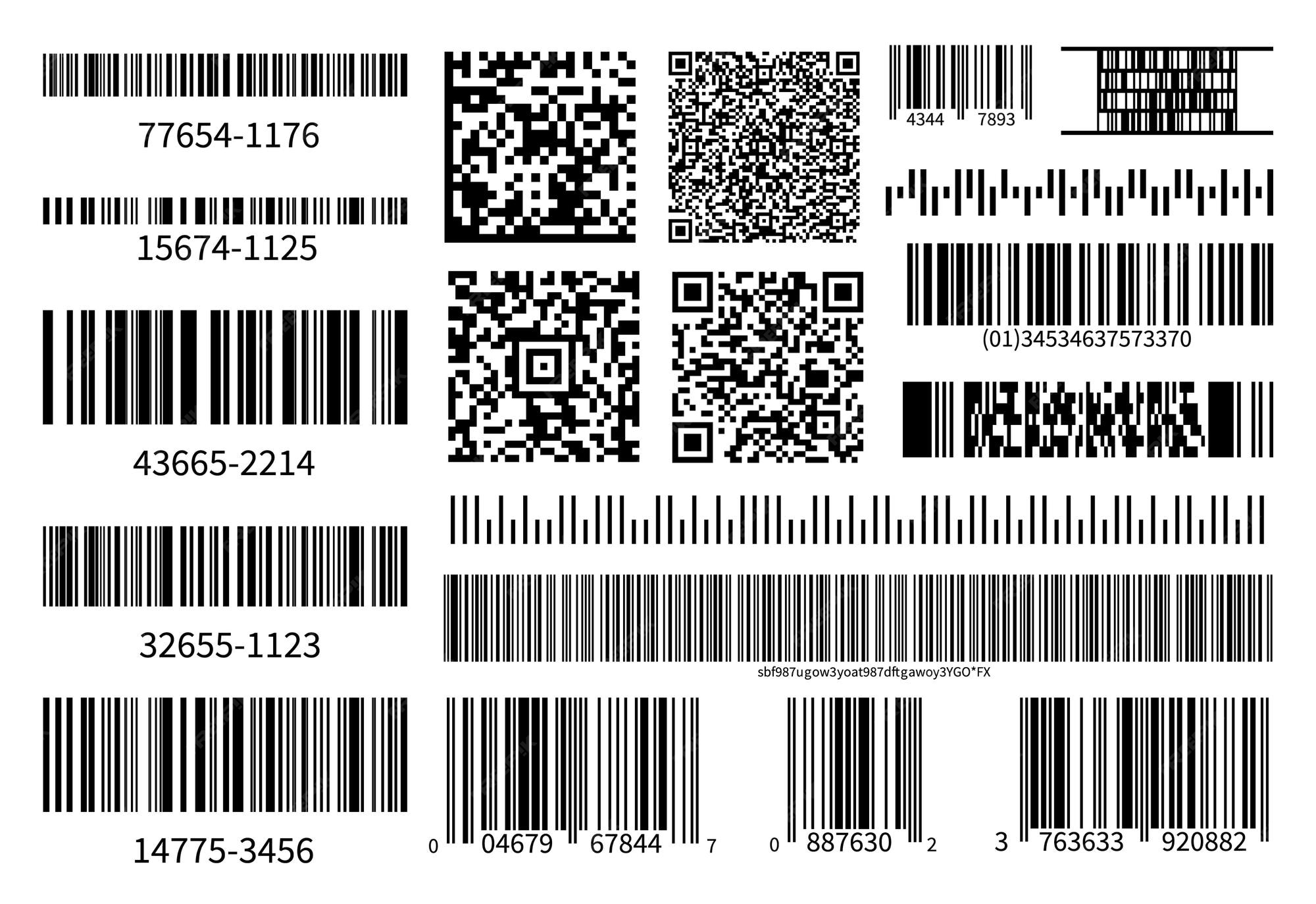 Premium Vector Barcodes collection. vector code information, qr