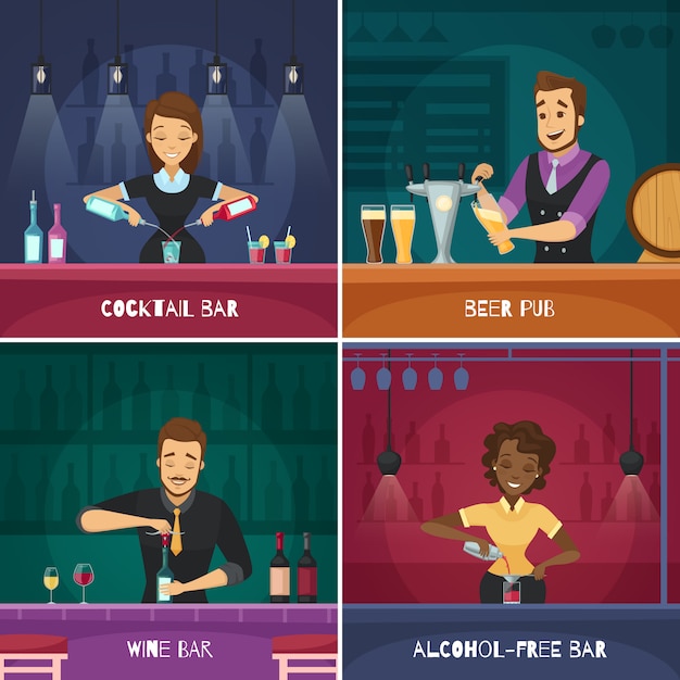 Free vector barman