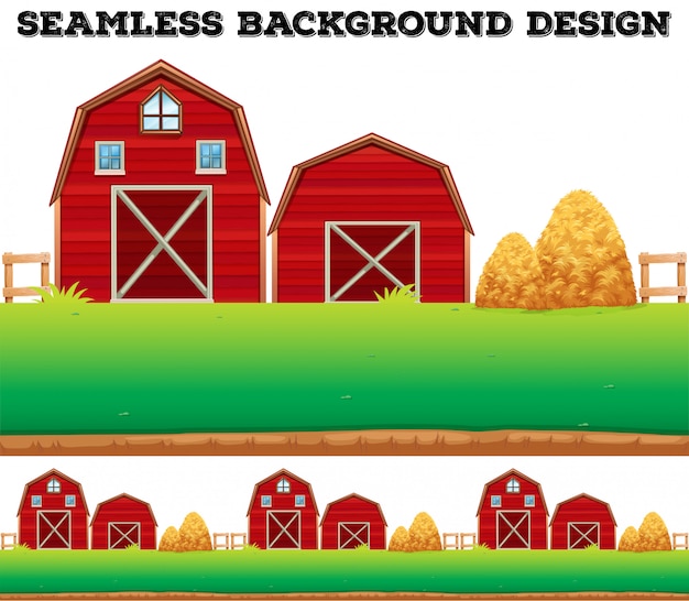 Free vector barns and haystack on farm