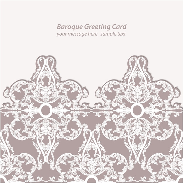 Free vector baroque greeting card