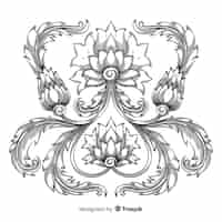 Free vector baroque vintage flower