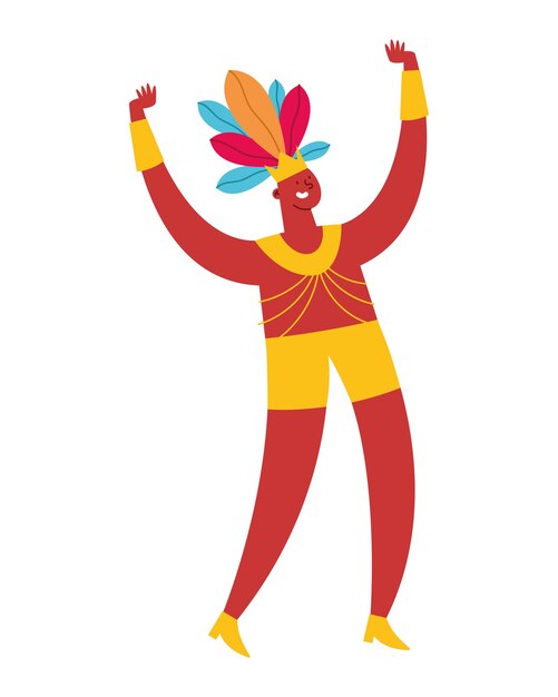 barranquilla carnival people illustration