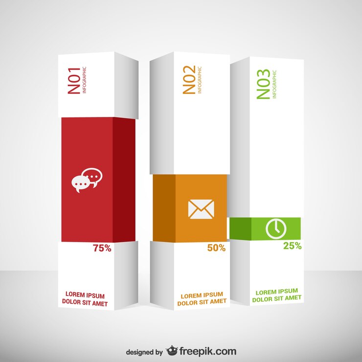 Free Vector bars infographic template