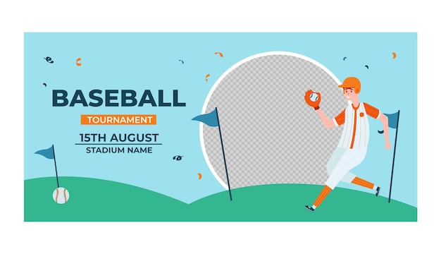 Free vector baseball banner template design