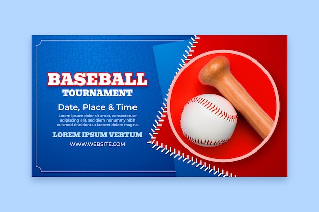Baseball banner template design