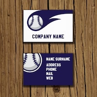 Baseball business card design