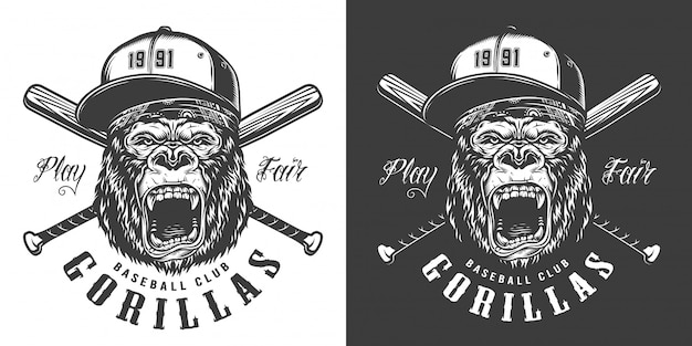 Baseball club mascot label