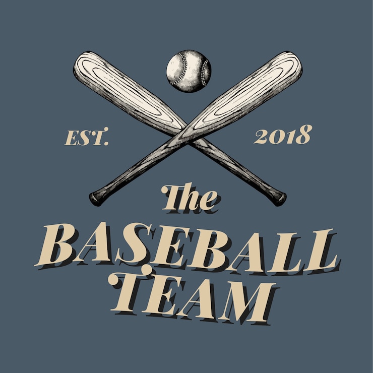 मुफ़्त वेक्टर the baseball team logo design vector