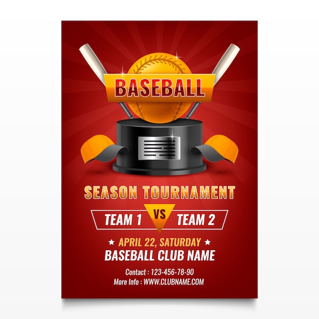 Free vector baseball template design