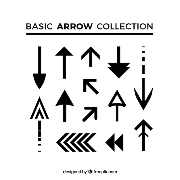 Free vector basic arrow collection