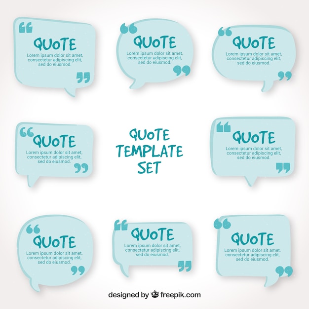 Free vector basic collection of quotes