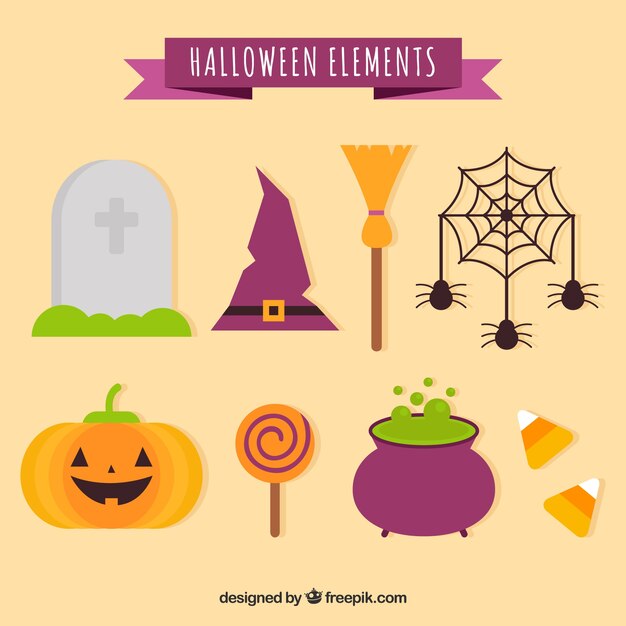 Basic set of  halloween elements
