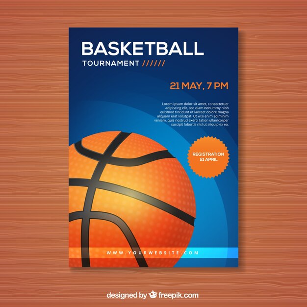 Basket ball abstract brochure