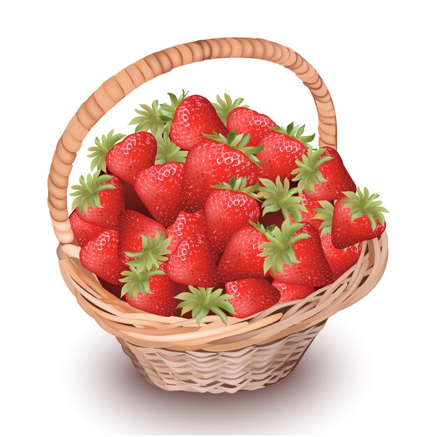 Basket of berries background