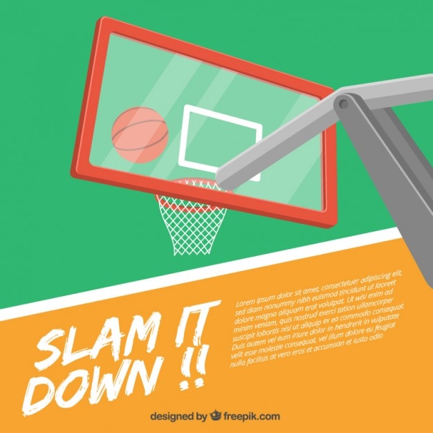 Бесплатное векторное изображение Дизайн баскетбол фоне