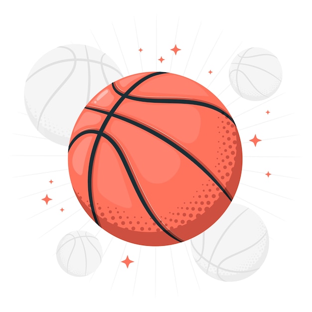 Free vector basketball ball concept illustration