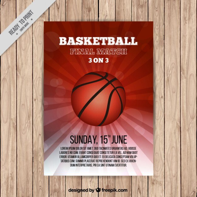 Free Vector basketball brochure template