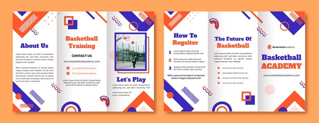 Basketball brochure template