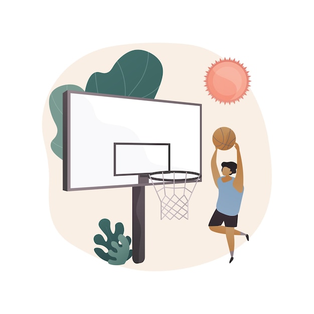 Free vector basketball camp abstract concept illustration