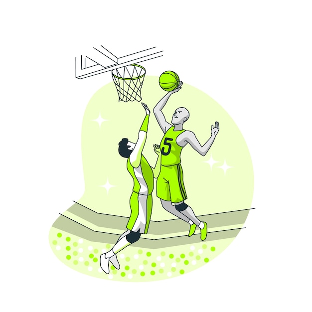 Illustrazione del concetto di basket