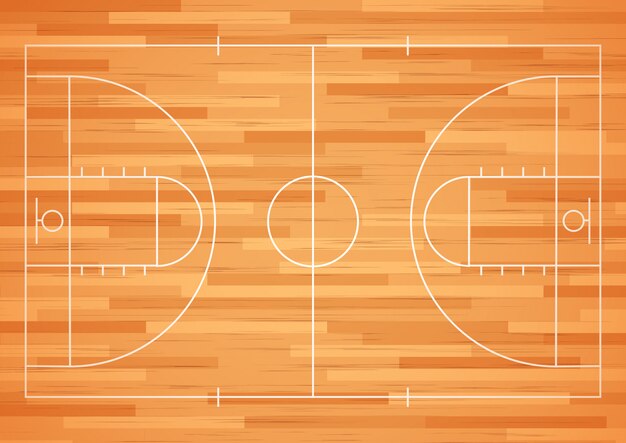 バスケットボールコートベクトル 無料のベクター