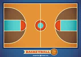 Free vector basketball court