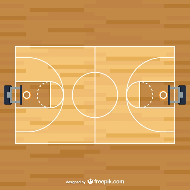 バスケットボールコートベクトル
