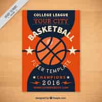 Free vector basketball flyer template