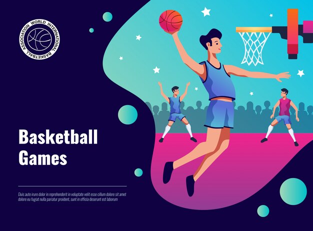 Basketball Games Poster illustration