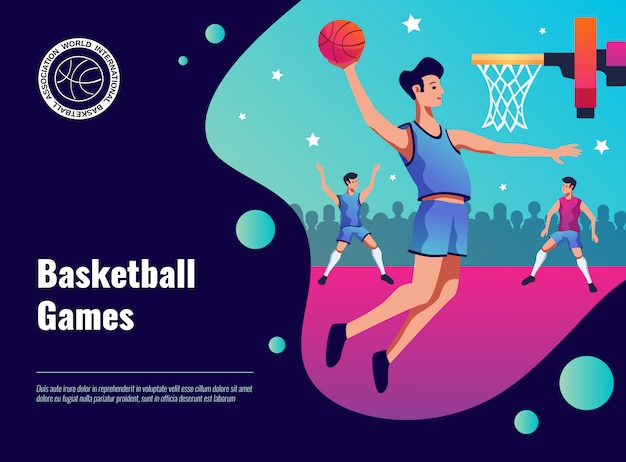 Basketball Games Poster illustration