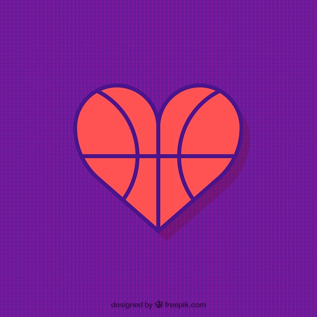 Free vector basketball heart background