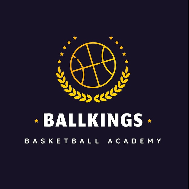 Бесплатное векторное изображение Шаблон логотипа баскетбол