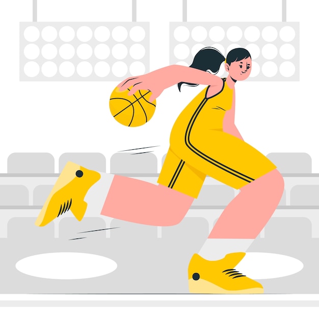 Бесплатное векторное изображение Иллюстрация баскетболиста