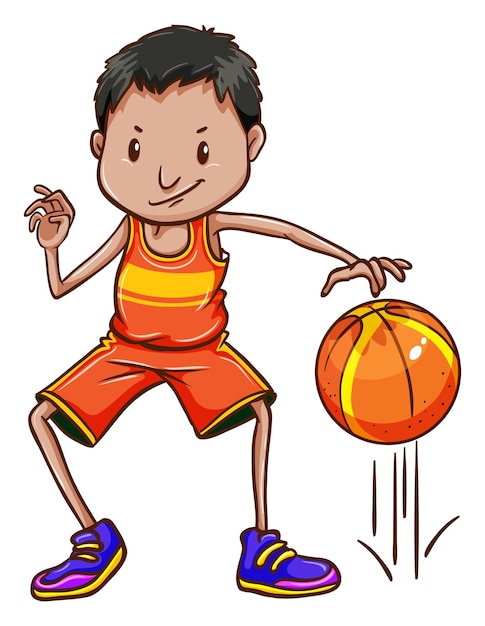 Free vector a basketball player