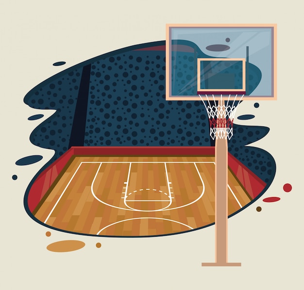 Basketball sport game scenery