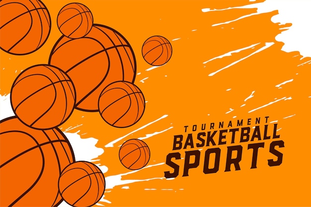 Free vector basketball sports tournament design