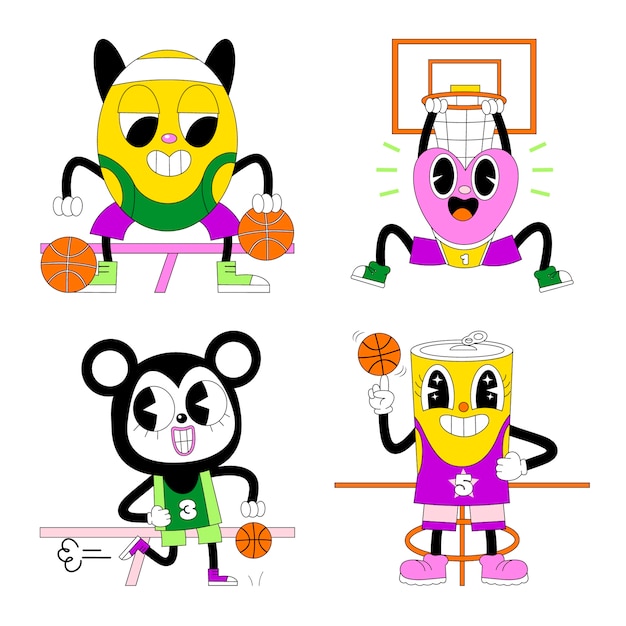 Basketball stickers collection