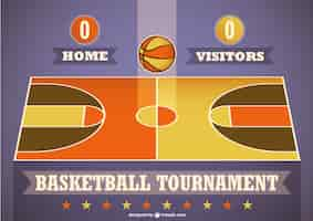 Free vector basketball tournament template