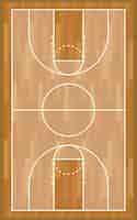 Free vector basketball wooden court sport game