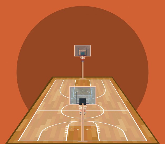 Basketball wooden court sport game