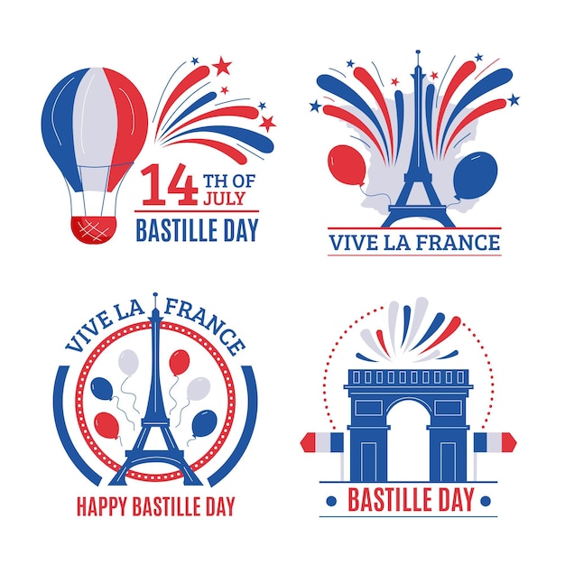 Bastille day badge collection