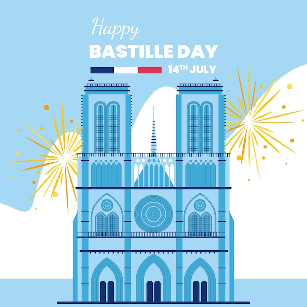 Иллюстрация празднования дня взятия Бастилии
