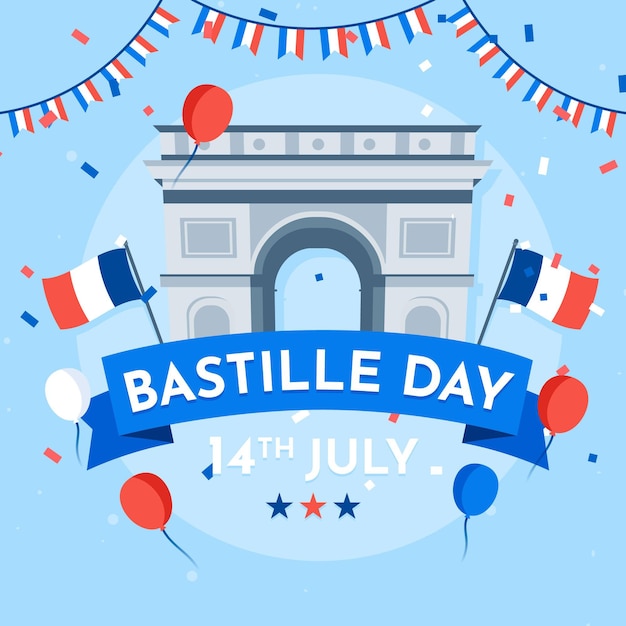 Free vector bastille day event