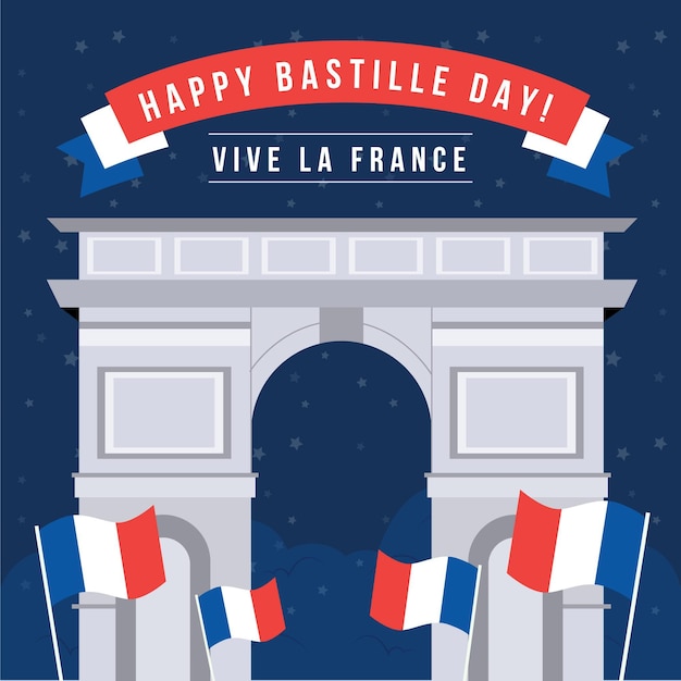 Bastille day illustration