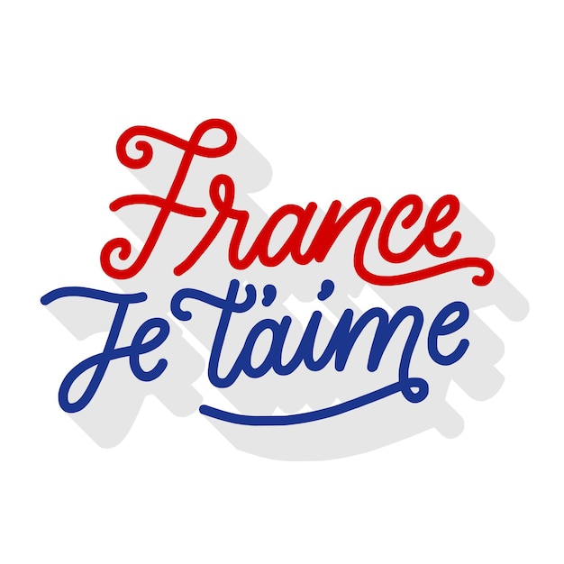 Free vector bastille day lettering